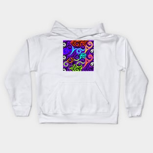 colorful shapes abstract design Kids Hoodie